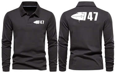 BOEING 747 LONG SLEEVE POLO